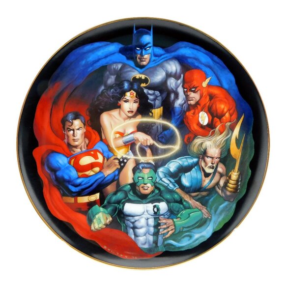 Justice League of America Plate JLA from Warner Bros. Gallery by Michael Bolton